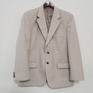 Bert Pulitzer Size M 40R/42R Lined Beige Men's Sport Coat  Button Closure Blazer